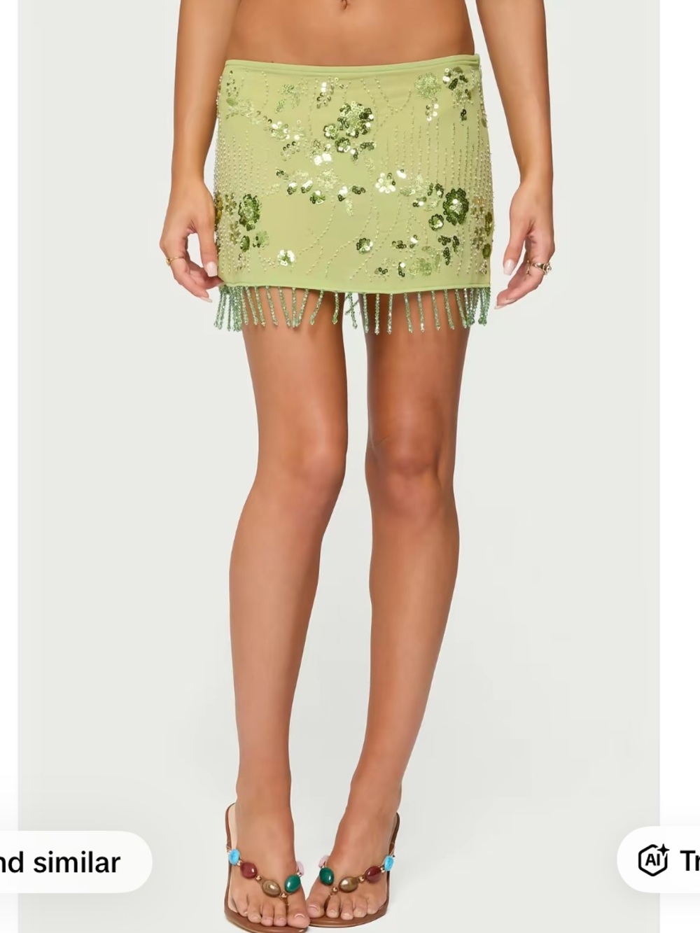 Edikted Sheer Mini Skirt